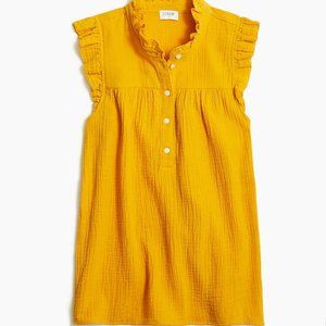 NWT JCREW Smocked Ruffle Neck Top
